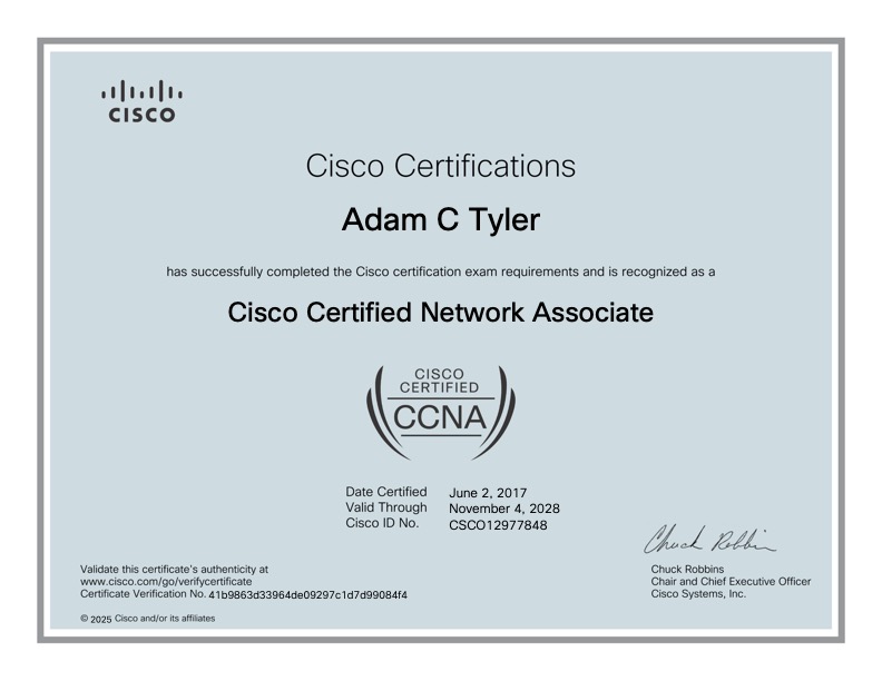 Cisco Certified Network Associate certificate preview